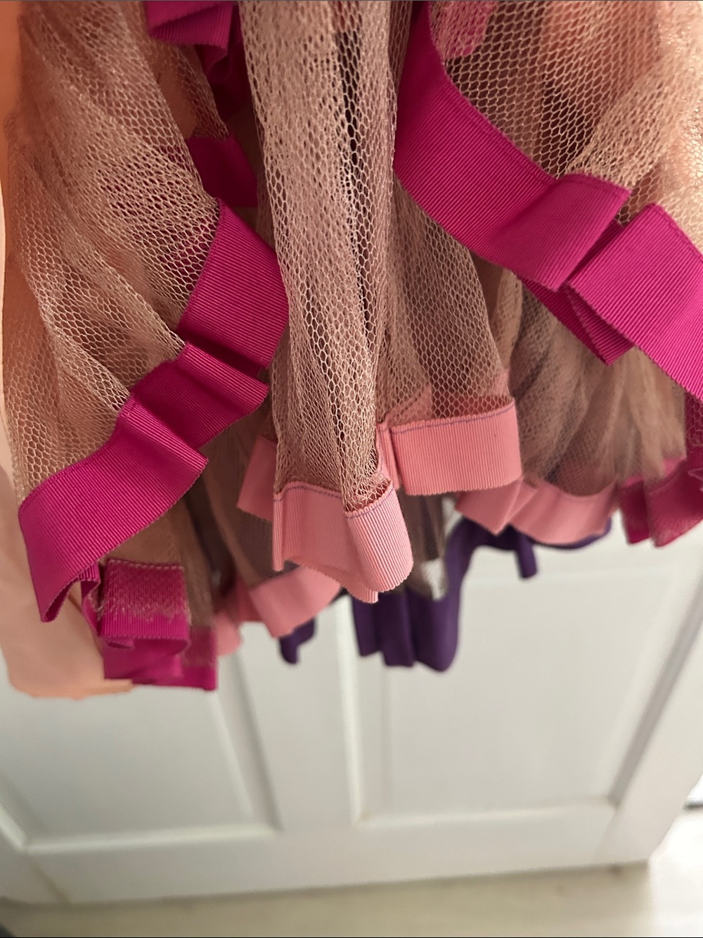 Vintage satin Women's Peach A-Line Skirt - Picture 5 of 5